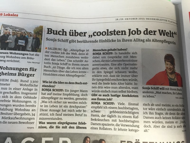 Sonja Schiff in den Medien 2015 Sonja Schiff in den Medien 2015